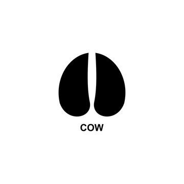 cow footprint icon set vector sign symbol