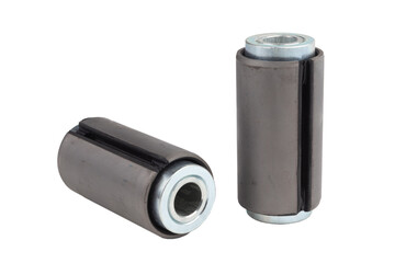 silent block of truck springs, isolated on a white background.