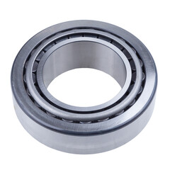 metal bearings close-up on a white background