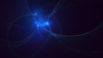 3D rendering abstract multicolor fractal light background
