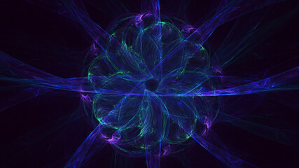 3D rendering abstract round light background