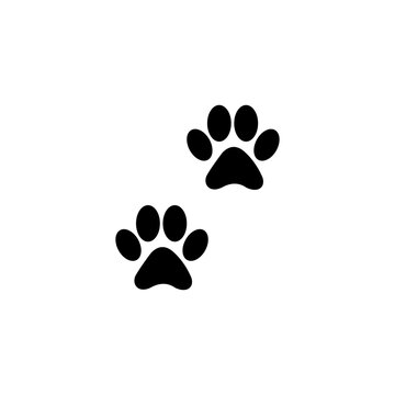 dog footprint icon set vector sign symbol