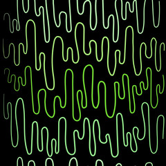 Green abstract waves on dark background