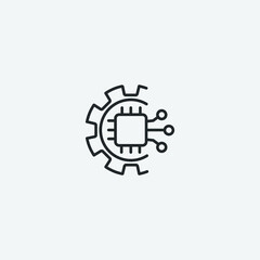 Processor vector icon for web and design