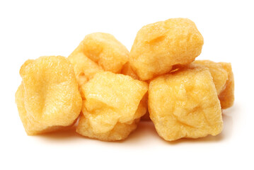 Tofu bubble on the white background 