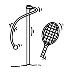 Playground kids swing ball,playing,children,kindergarten. hand drawn icon set, outline black, doodle icon, vector icon.