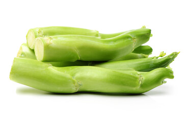kale vegetables on white background 