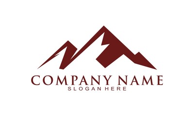 Peak mountain vector logo