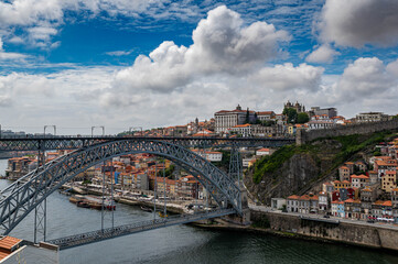 Fototapeta premium Porto, Portugal Town Skyline on the Douro River