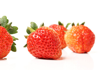 strawberries isolated on white background