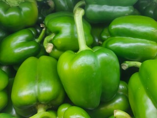 Fototapeta na wymiar green and yellow peppers