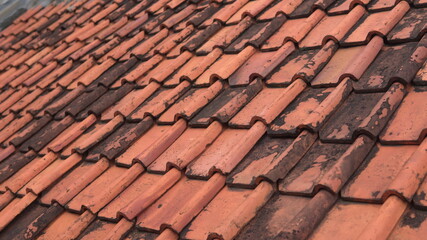 red roof tiles made from soil