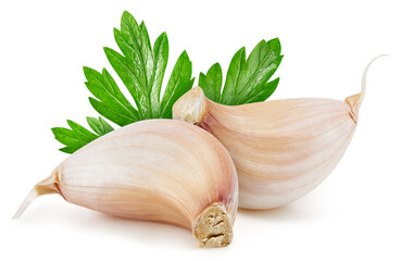 Garlic isolated on white background