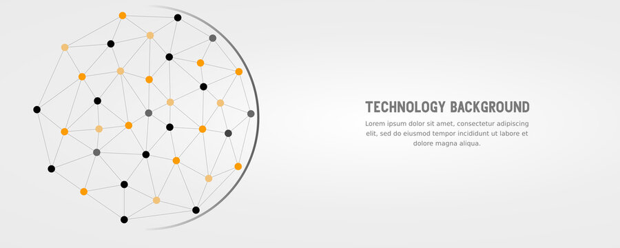 technology and connection network banner background, suitable for advertisement, poster, presentation, website background, etc.