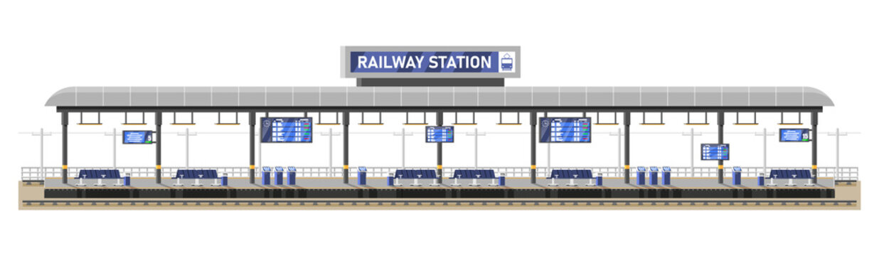Modern Railway Station for High Speed Train