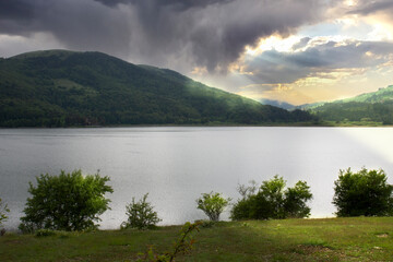 Bolu, wonderful lake view from the wooden observation deck by Abant Lake