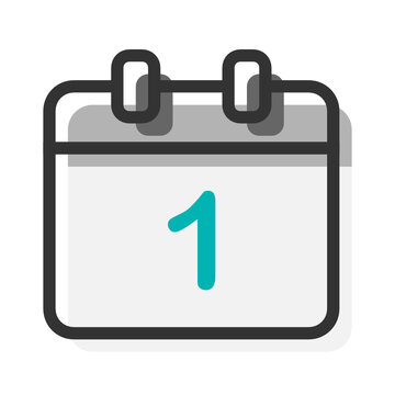 Calendar Filled Outline Icon.