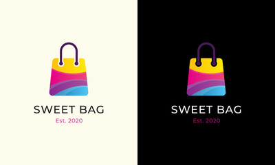 Online Store shopping Bag logo Template