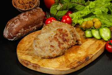 Homemade roasted cutlet minced meat