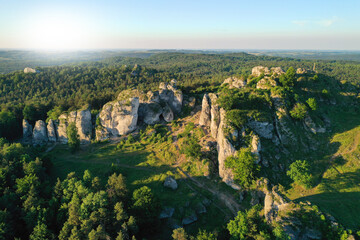 Limestone rocks on Jura Krakowsko-Czestochowska - Poland