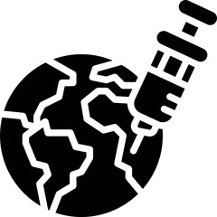 World Vaccination icon, Vaccine Development related vector