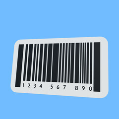 3d illustration of barcode symbol