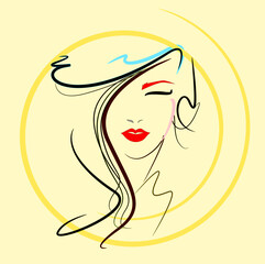  LADY BEATIFULL LINE SYMBOL CLUP SALON.