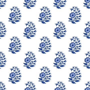 Decorative floral vector seamless pattern design