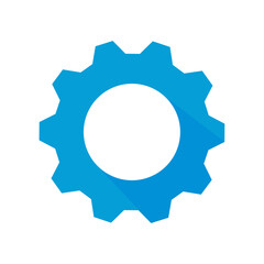 Gear wheel icon. Machine gear for setting Ideas to drive business forward through innovation.
