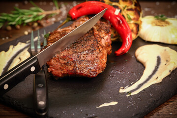 beef steak with vegetables