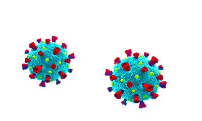 Covid 19 Virus Vector Image with pure white background