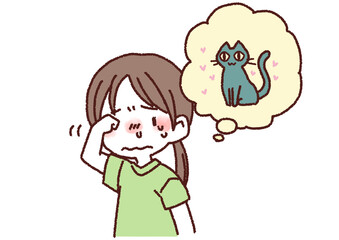 猫が好きなのに猫アレルギーな女性
