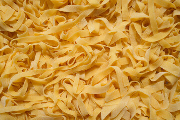 Italian homemade noodles, top view
