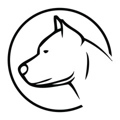 illustration of a dog with circle design