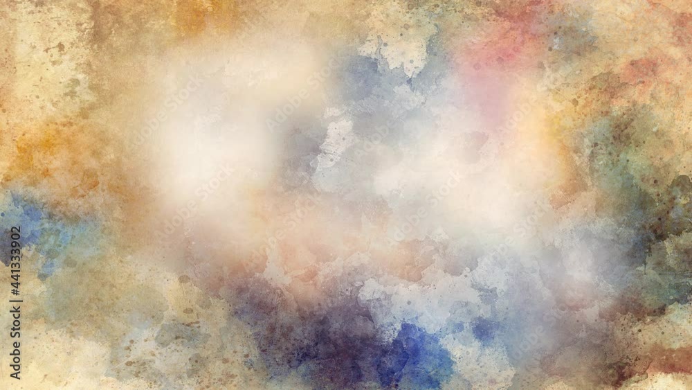 Poster abstract color splashes on white background.