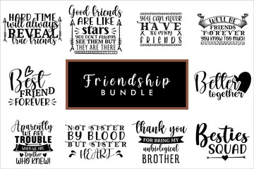 Friendship Quotes Design Bundle, Friendship Design Bundle