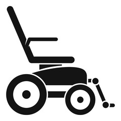 Electric wheelchair icon, simple style