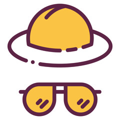Hat and Sunglasses Icon