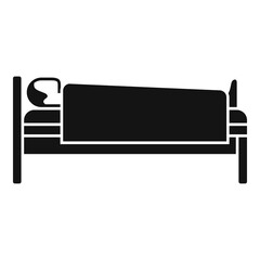 Man at hospital bed icon, simple style