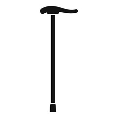 Wood walking stick icon, simple style