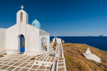 St. John Church Eleimonas in St. Stephen's Bay on the east coast of the Greek island of Kythnos in the Cyclades