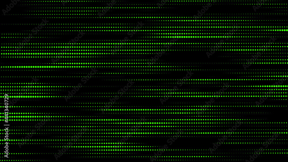 Poster green matrix background. technology stream binary code. futuristic dots background. technology vecto