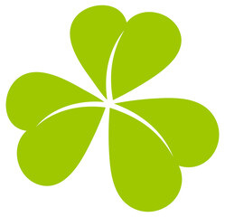 Grafisches Kleeblatt Drei Bl&auml;tter Hellgr&uuml;n