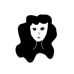 Hand-drawn cartoon face doodle avatar, vector illustration
