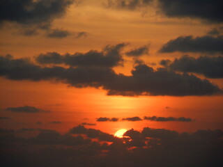 sunset over the sea