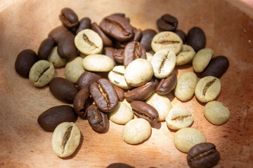 Brown and Green Coffee