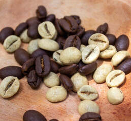 Brown and Green Coffee