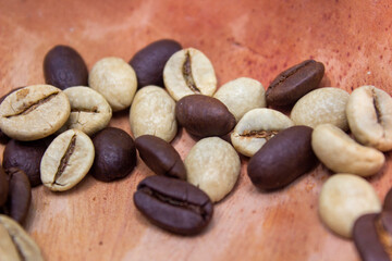 Brown and Green Coffee