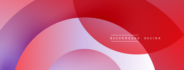 Abstract overlapping lines and circles geometric background with gradient colors