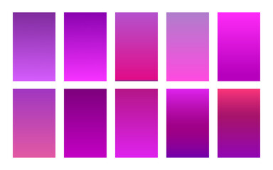 Purple color gradient background set